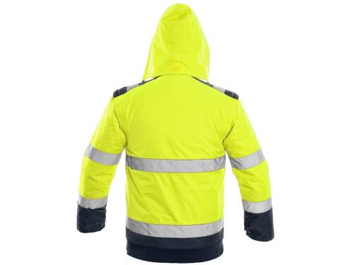 Bunda LUTON, výstražná, žluto-modrá, vel. M